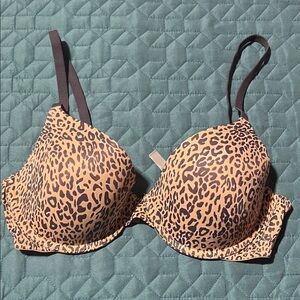 Victoria's Secret Leopard Print Bra - Tan and Black